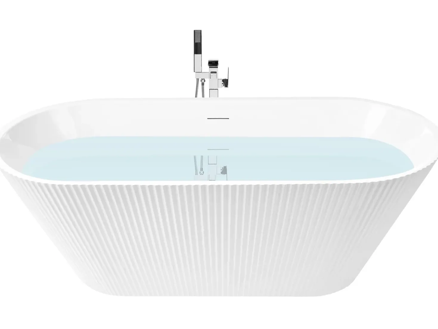 Vasca da bagno freestanding POTOSI 169 x 77 cm Bianco