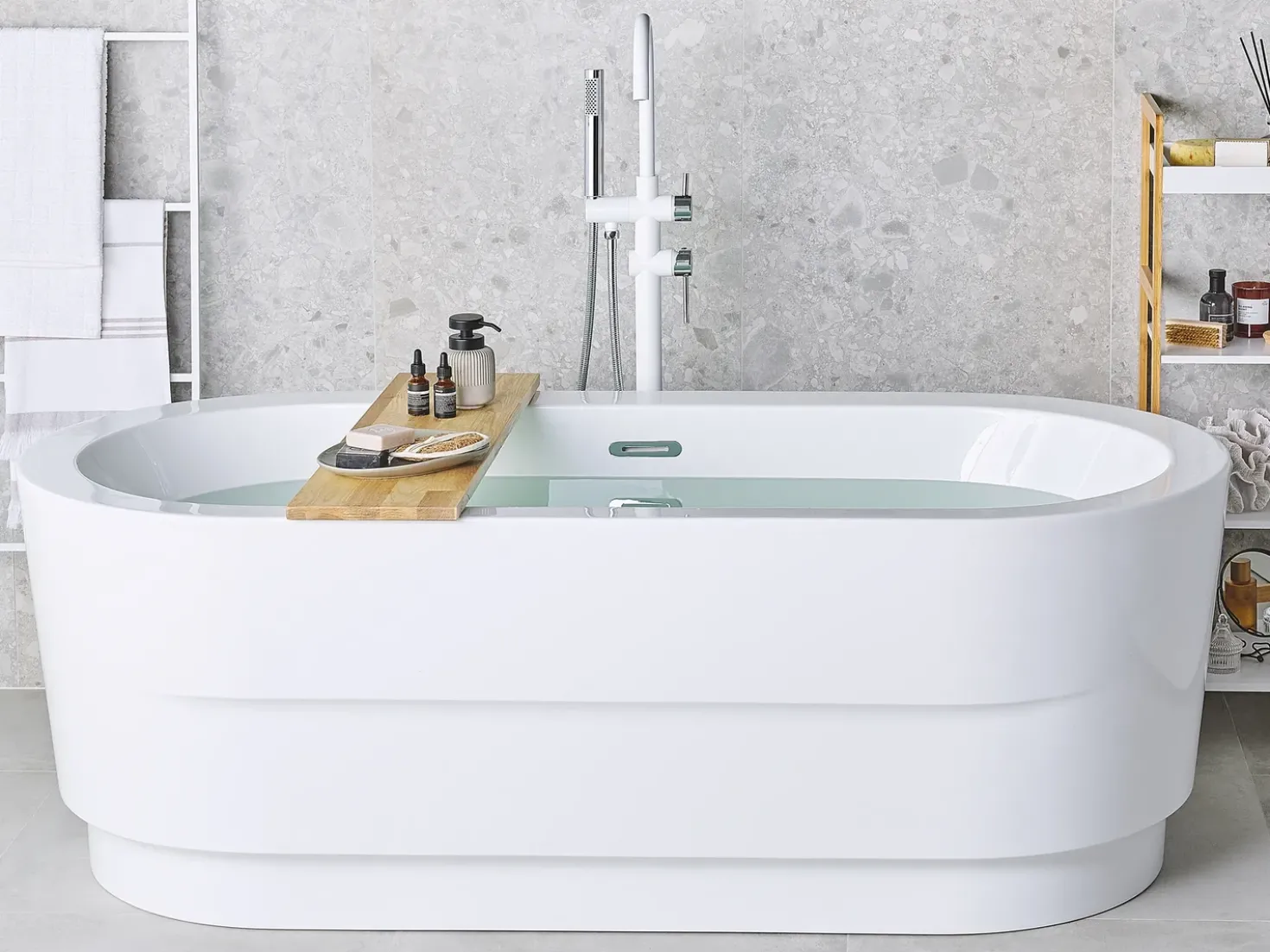 Vasca da bagno freestanding EMPRESA 170 x 80 cm Bianco