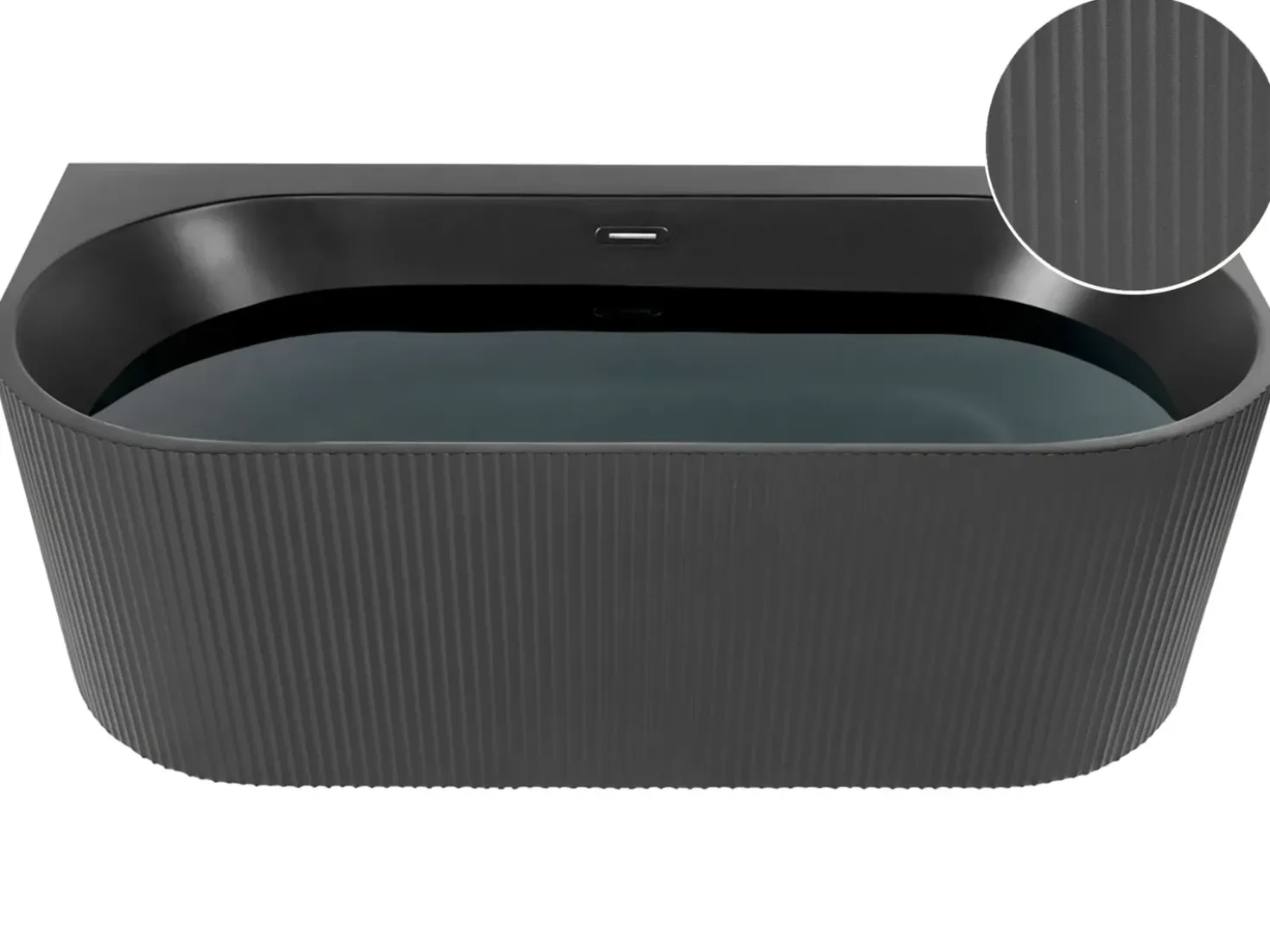 Vasca da bagno GOCTA 170 x 80 cm Nero