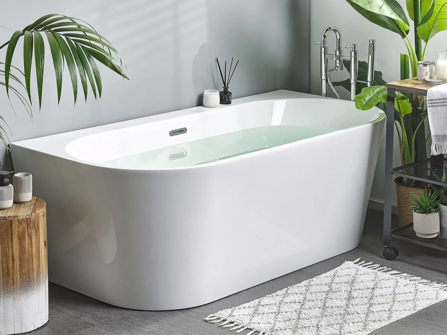 Vasca da bagno HARVEY 170 x 80 cm Bianco