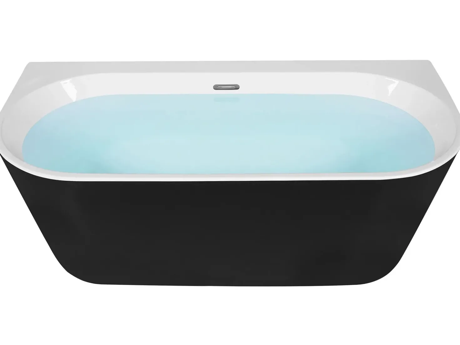 Vasca da bagno HARVEY 170 x 80 cm Nero/Bianco