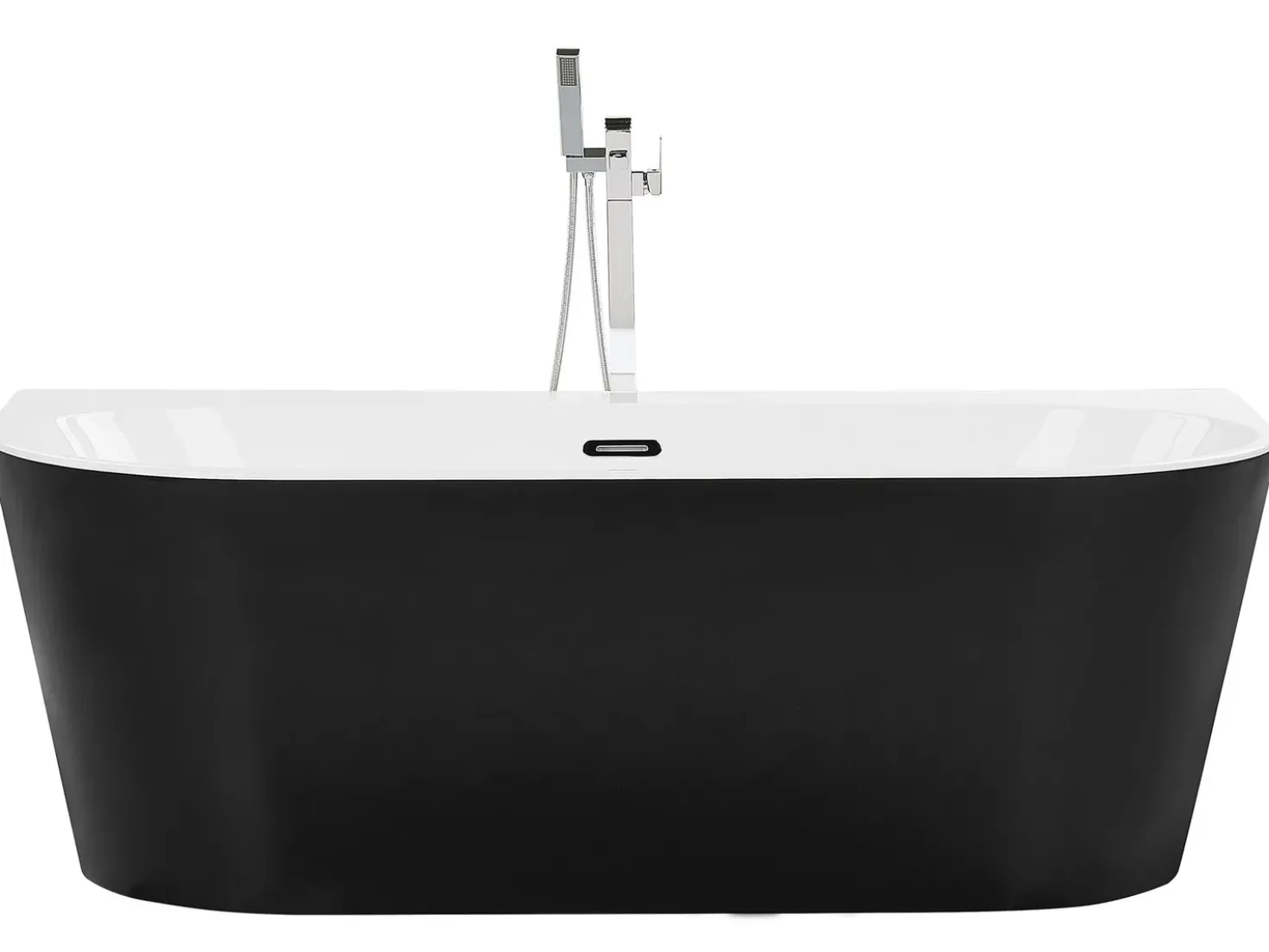 Vasca da bagno HARVEY 170 x 80 cm Nero/Bianco