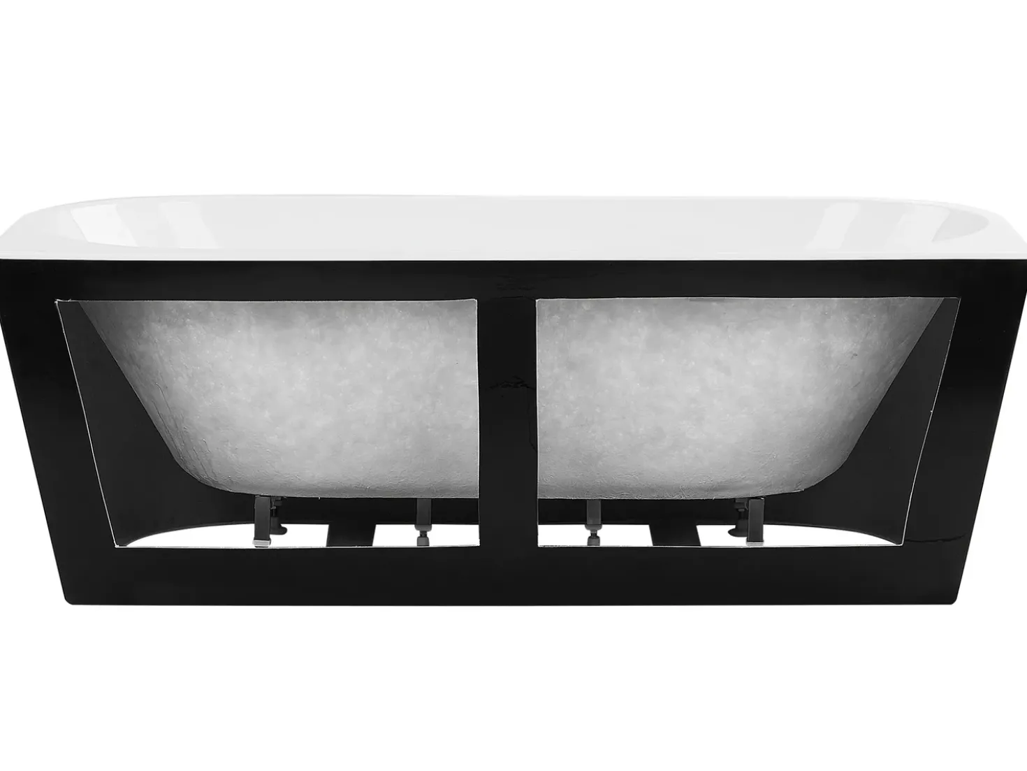 Vasca da bagno HARVEY 170 x 80 cm Nero/Bianco
