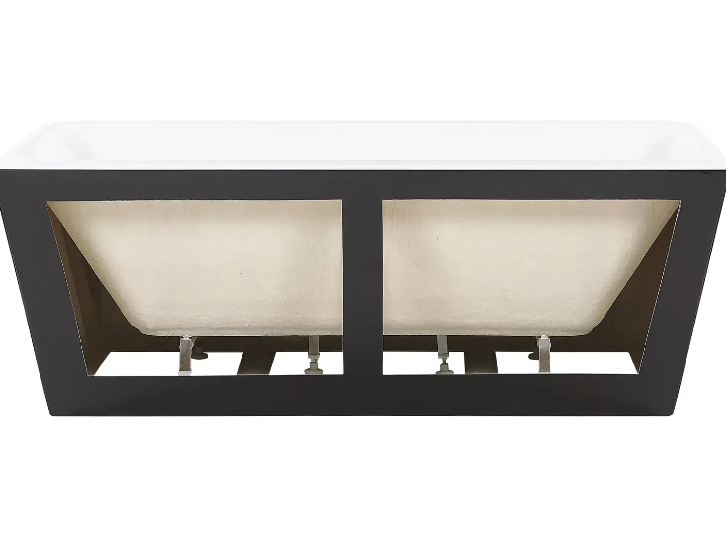 Vasca da bagno HASSEL 170 x 80 cm Nero