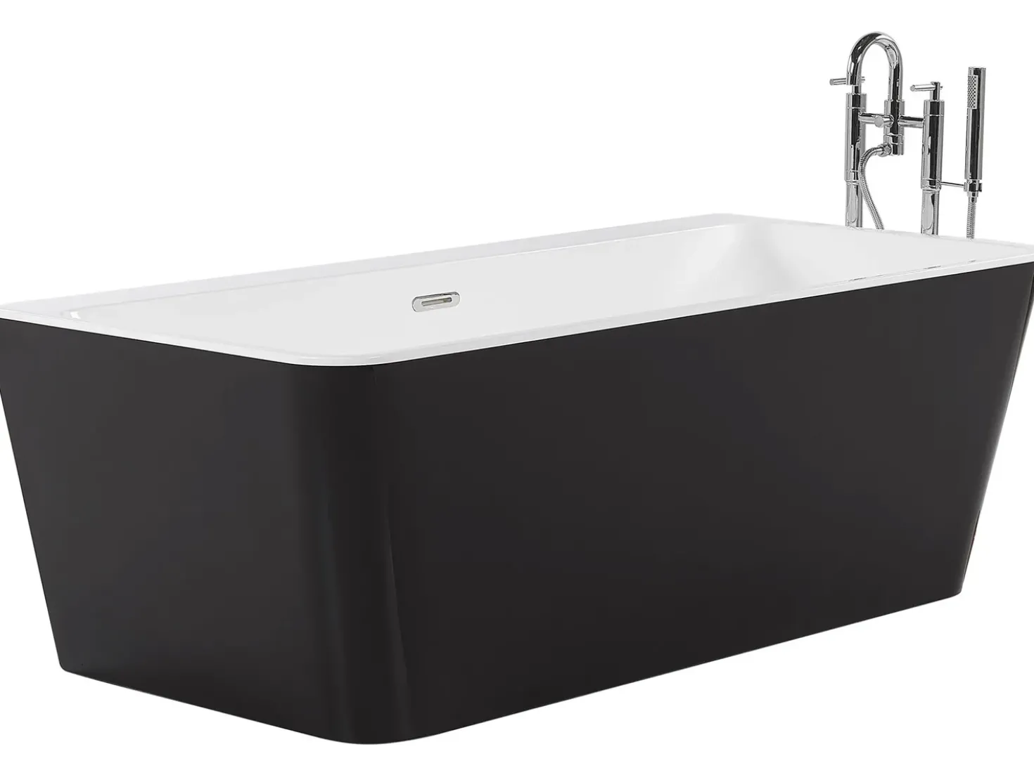 Vasca da bagno HASSEL 170 x 80 cm Nero