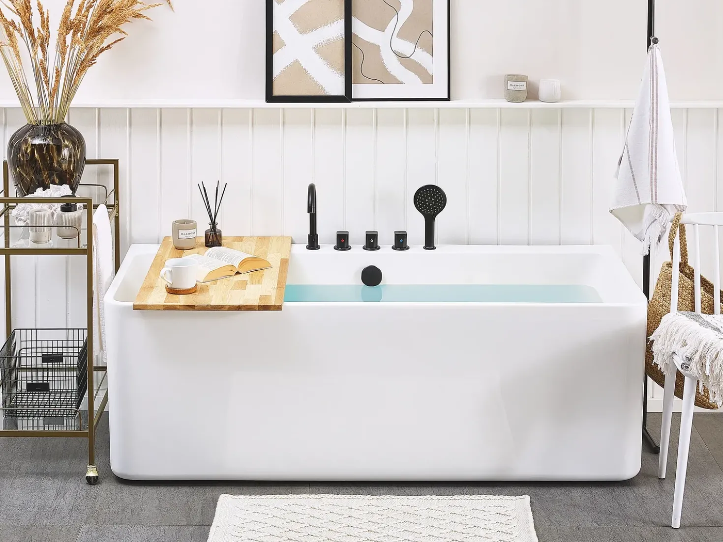 Vasca da bagno QUATRE 170 x 75 cm Bianco