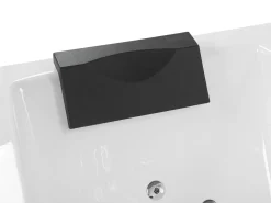 Vasca idromassaggio angolare con LED MOOR 173 x 81 cm Bianco