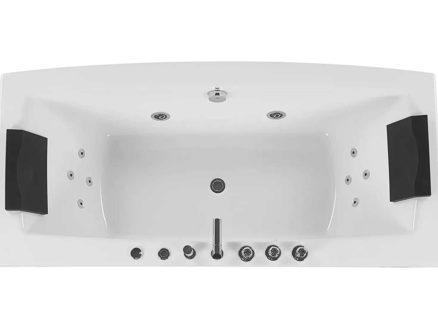 Vasca idromassaggio angolare con LED MOOR 173 x 81 cm Bianco