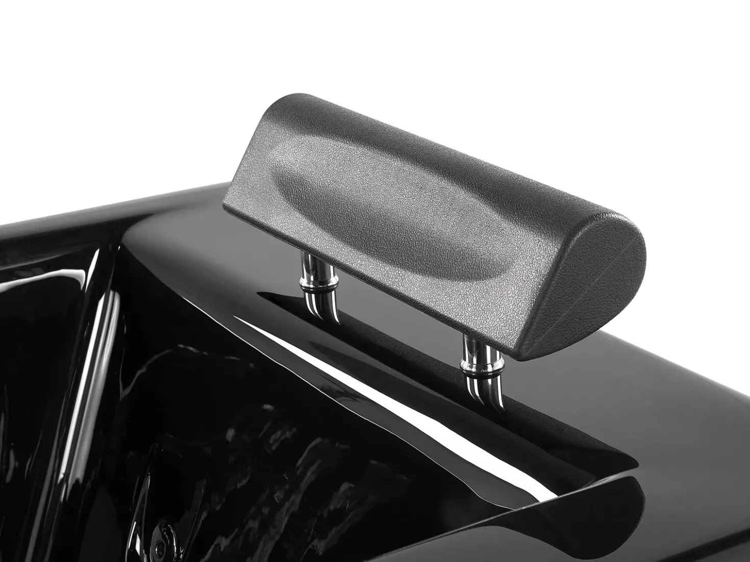 Vasca idromassaggio angolare con LED MONTEGO 172 x 83 cm Nero
