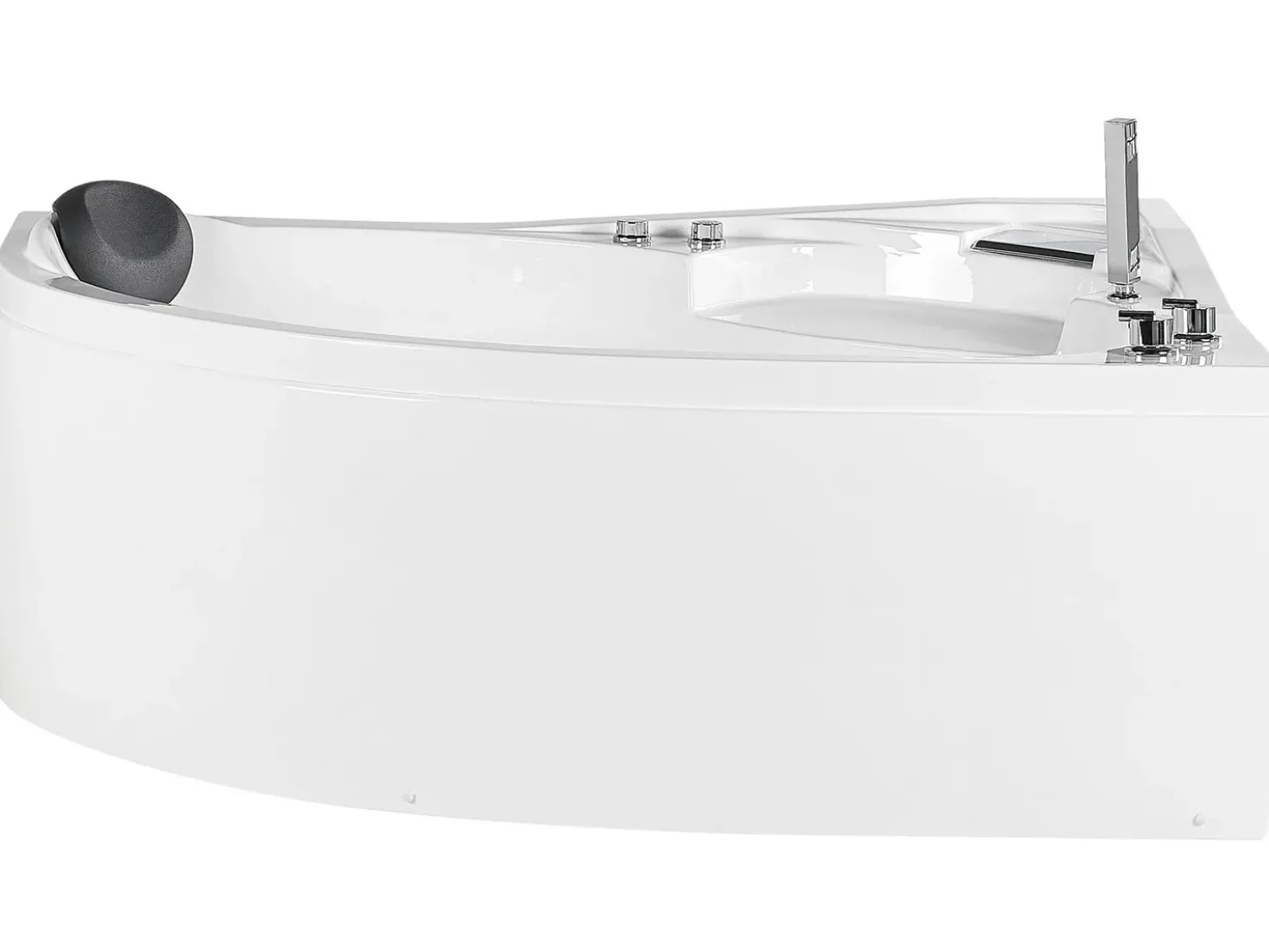 Vasca idromassaggio angolare con LED NEIVA Lato Sinistro 150 x 100 cm Bianco