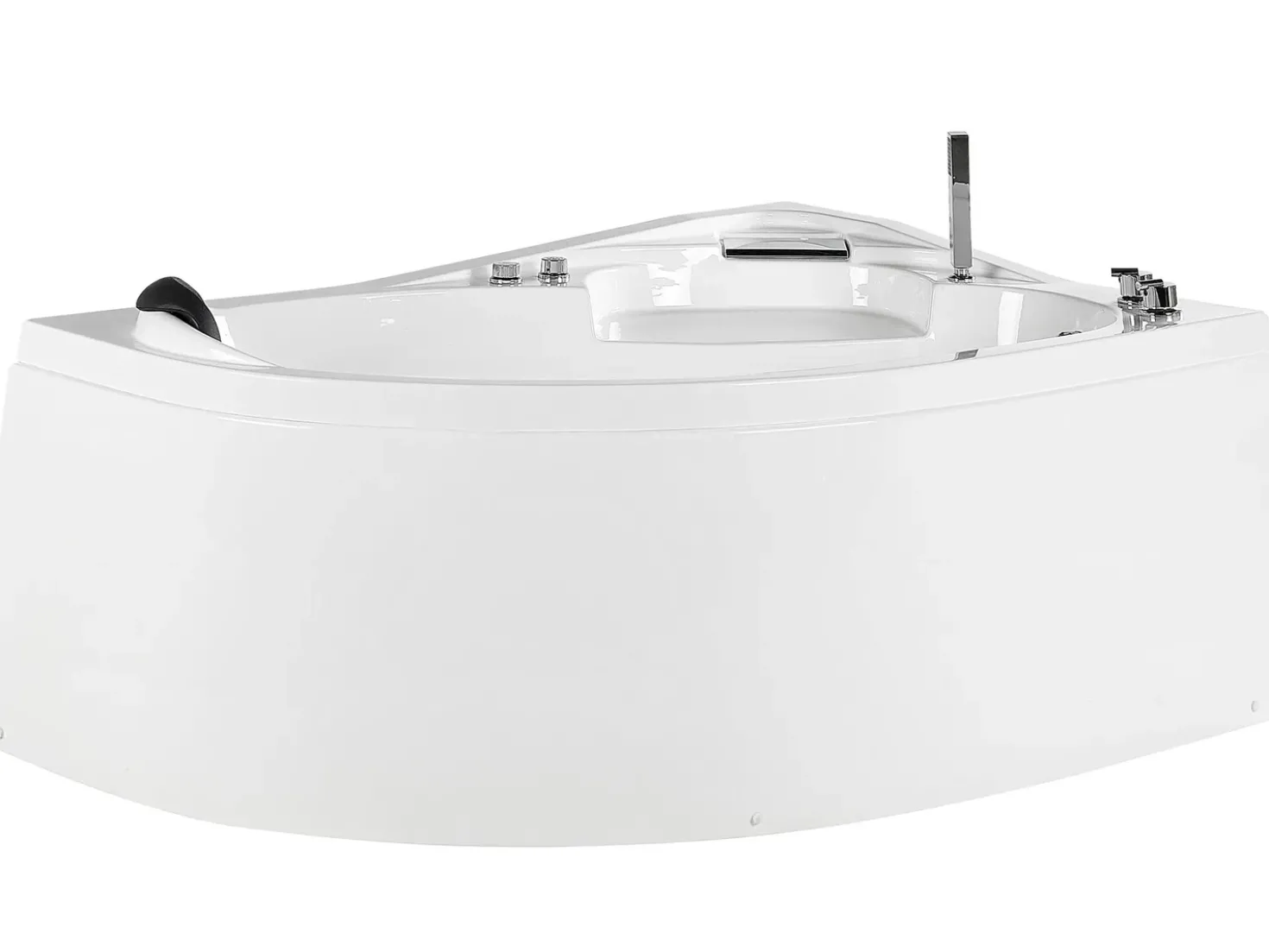 Vasca idromassaggio angolare con LED NEIVA Lato Sinistro 150 x 100 cm Bianco