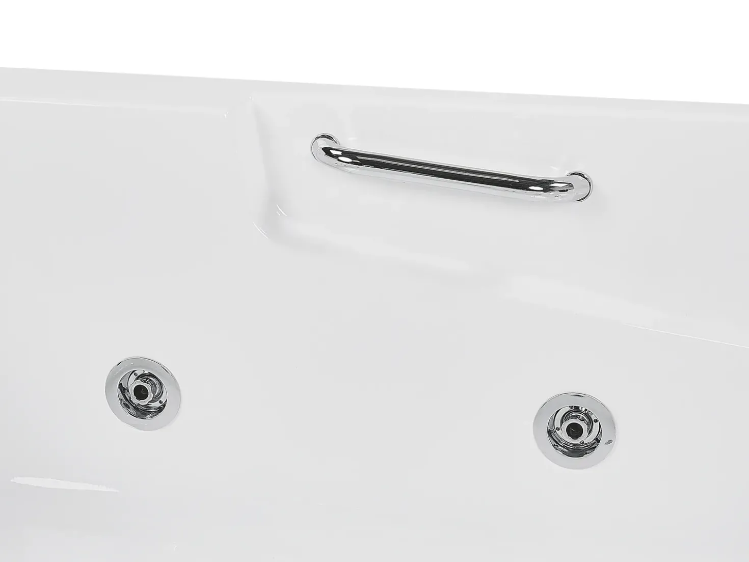 Vasca idromassaggio angolare con LED BAYAMO Lato destro 170 x 120 cm Bianco