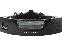 Vasca idromassaggio angolare con LED MARTINICA 214 x 155 cm Nero