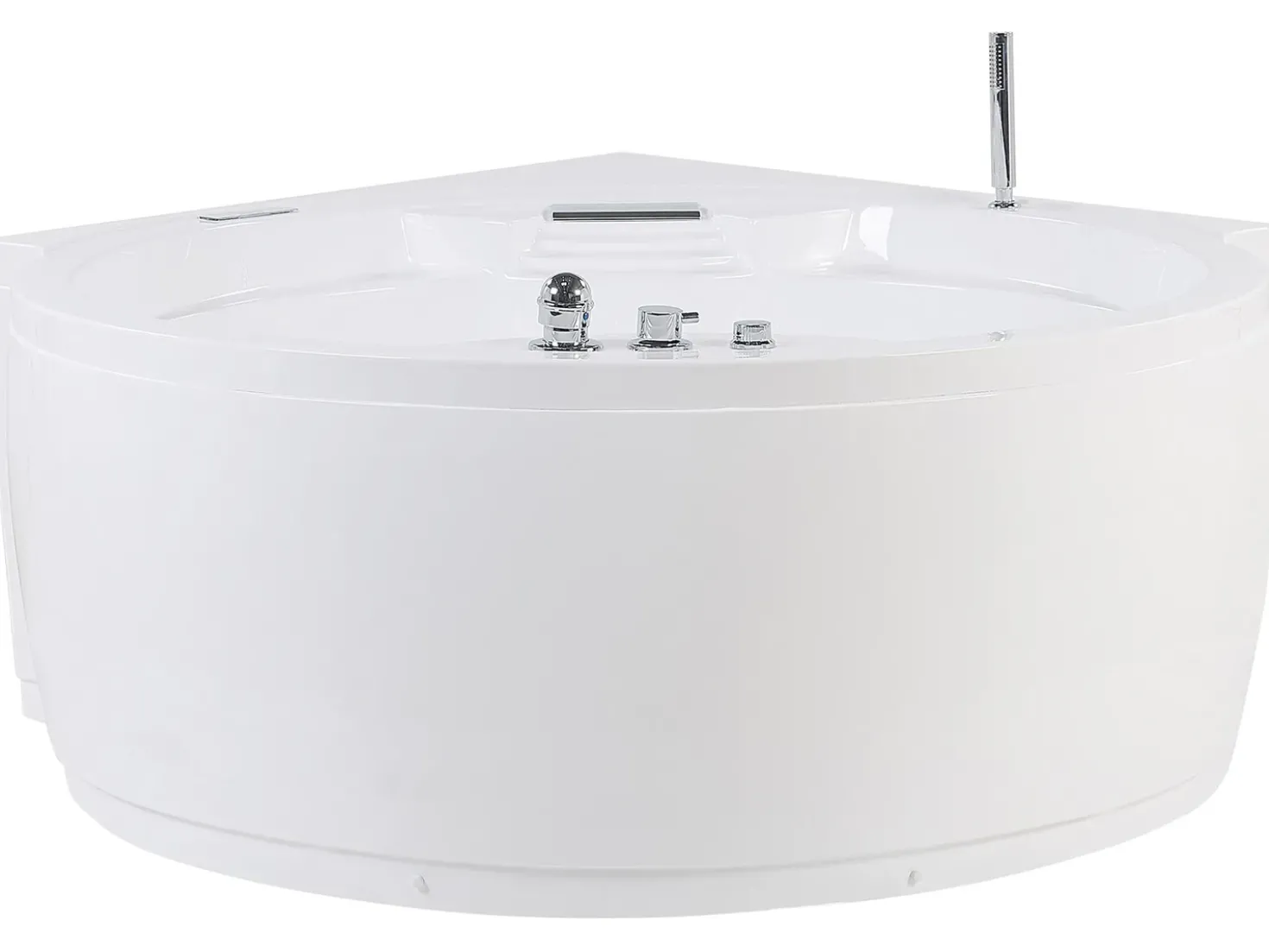 Vasca idromassaggio angolare con LED MILANO con altoparlante Bluetooth integrato 181 x 150 cm Bianco