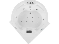 Vasca idromassaggio angolare con LED MILANO con altoparlante Bluetooth integrato 181 x 150 cm Bianco