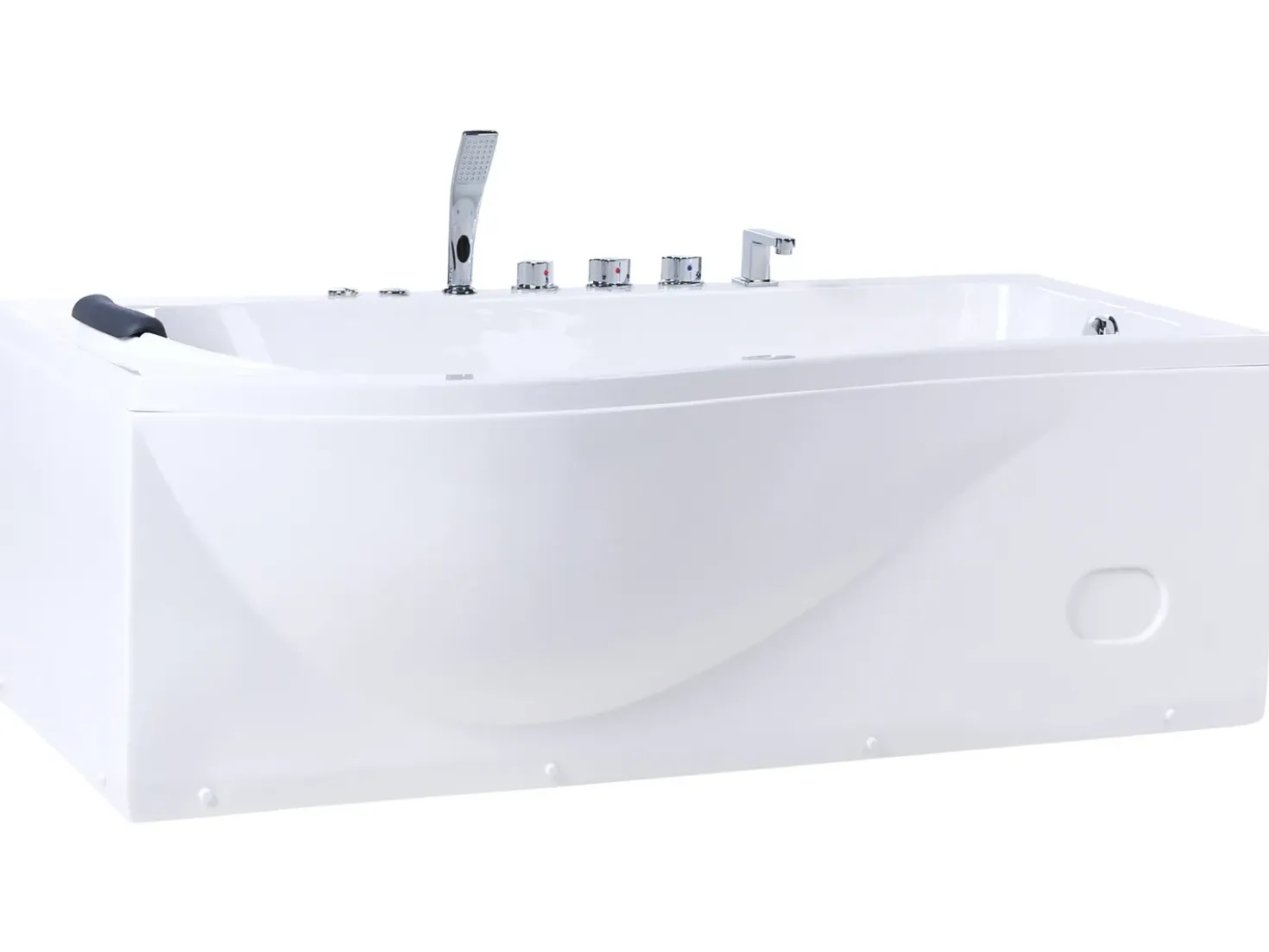 Vasca idromassaggio angolare con LED POZUELOS 170 x 90 cm Bianco