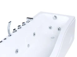 Vasca idromassaggio angolare con LED POZUELOS 170 x 90 cm Bianco