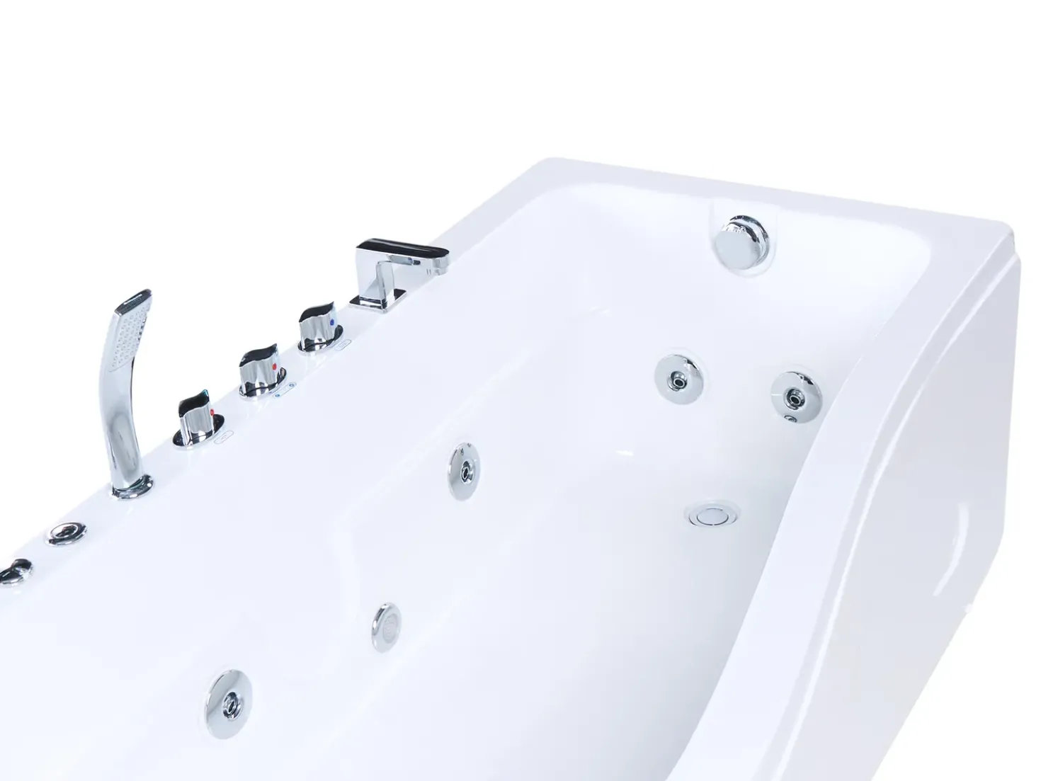 Vasca idromassaggio angolare con LED POZUELOS 170 x 90 cm Bianco