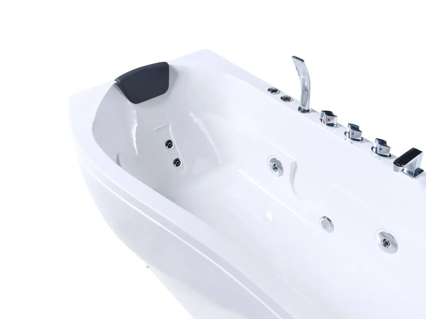 Vasca idromassaggio angolare con LED POZUELOS 170 x 90 cm Bianco