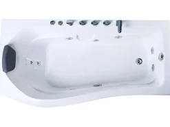 Vasca idromassaggio angolare con LED POZUELOS 170 x 90 cm Bianco