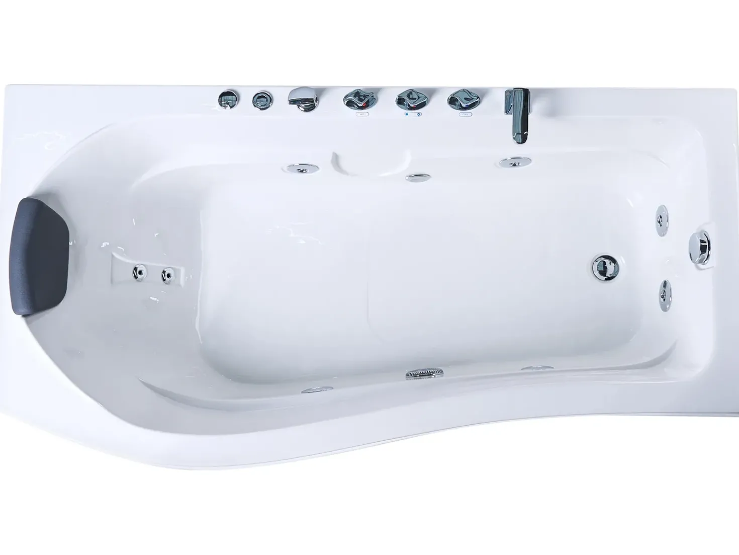 Vasca idromassaggio angolare con LED POZUELOS 170 x 90 cm Bianco