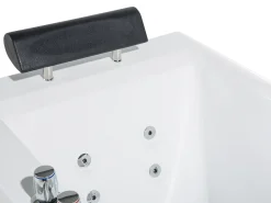 Vasca idromassaggio angolare con LED MONTEGO 172 x 83 cm Bianco