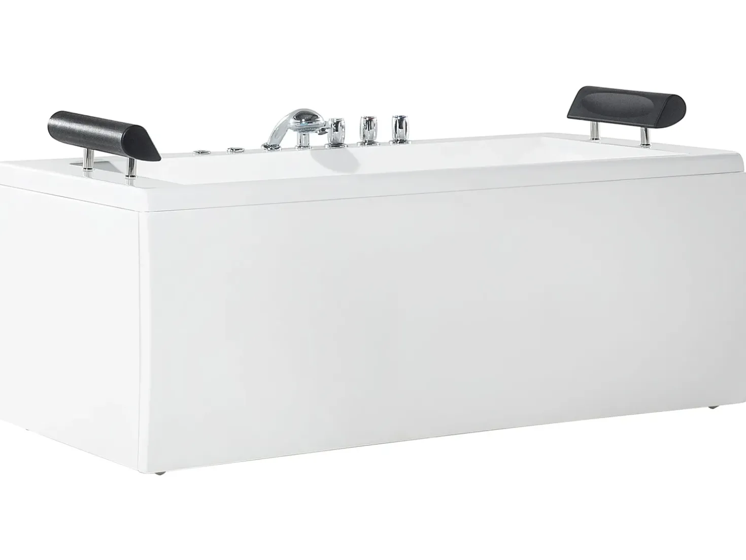 Vasca idromassaggio angolare con LED MONTEGO 172 x 83 cm Bianco