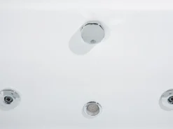 Vasca idromassaggio angolare con LED MONTEGO 172 x 83 cm Bianco
