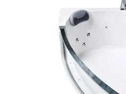 Vasca idromassaggio angolare con LED TAMULA 148 x 66 cm Bianco