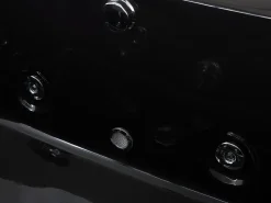 Vasca idromassaggio angolare con LED VARADERO Lato Sinistro 183 x 90 cm Nero