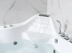 Vasca idromassaggio angolare CARTAGENA 220 x 160 cm Bianco