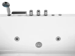 Vasca idromassaggio angolare con LED SERRANA Lato destro 182 x 121 cm Bianco