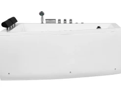 Vasca idromassaggio angolare con LED SERRANA Lato destro 182 x 121 cm Bianco