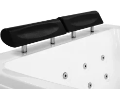 Vasca idromassaggio angolare con LED SERRANA Lato destro 182 x 121 cm Bianco