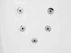 Vasca idromassaggio angolare con LED PARADISO Lato destro 158 x 113 cm Bianco