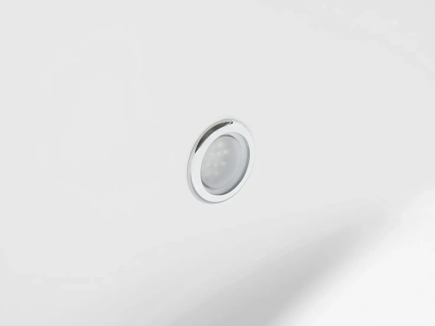 Vasca idromassaggio angolare con LED PARADISO Lato destro 158 x 113 cm Bianco