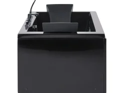 Vasca idromassaggio angolare con LED HAWES 180 x 90 cm Nero