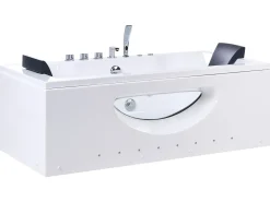 Vasca idromassaggio angolare con LED HAWES 180 x 90 cm Bianco