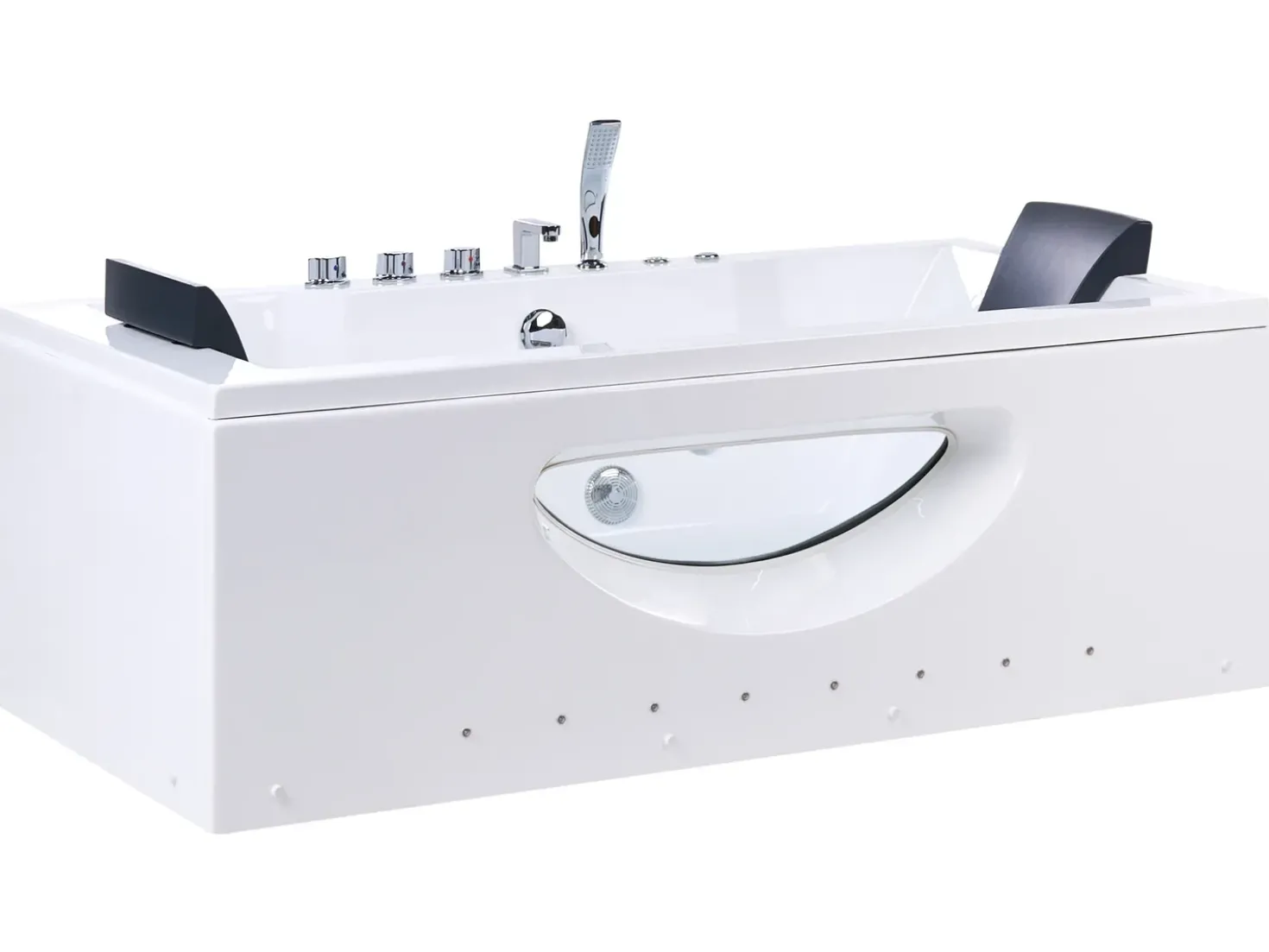 Vasca idromassaggio angolare con LED HAWES 180 x 90 cm Bianco