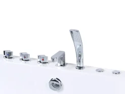 Vasca idromassaggio angolare con LED HAWES 180 x 90 cm Bianco