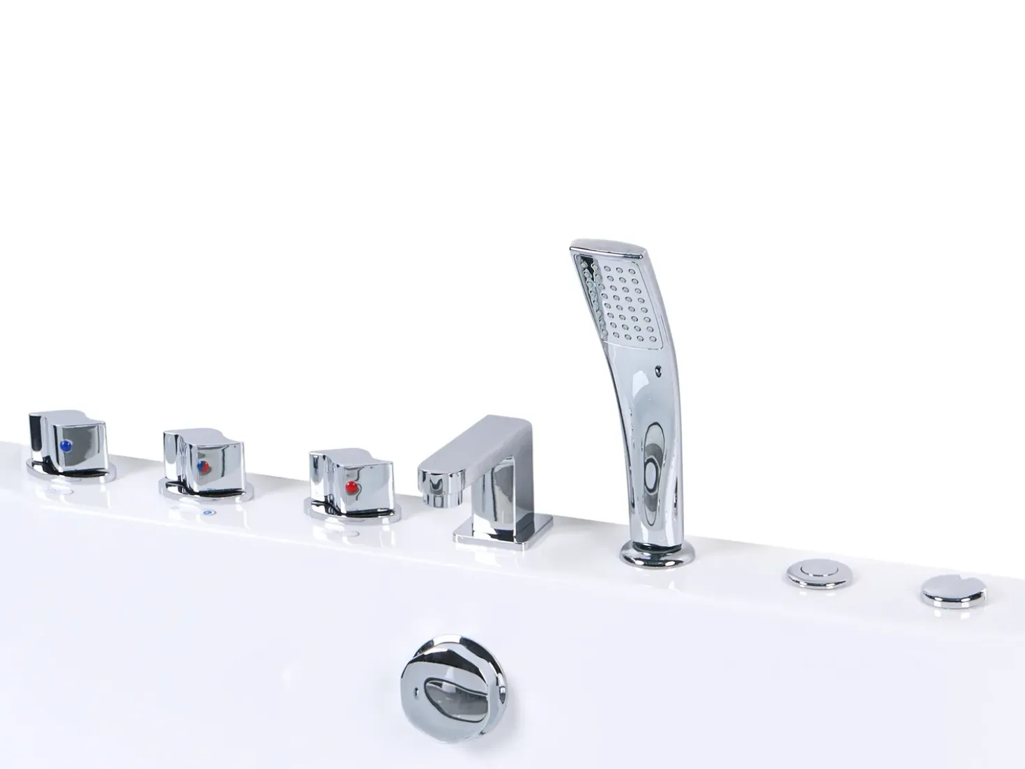 Vasca idromassaggio angolare con LED HAWES 180 x 90 cm Bianco