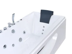 Vasca idromassaggio angolare con LED HAWES 180 x 90 cm Bianco
