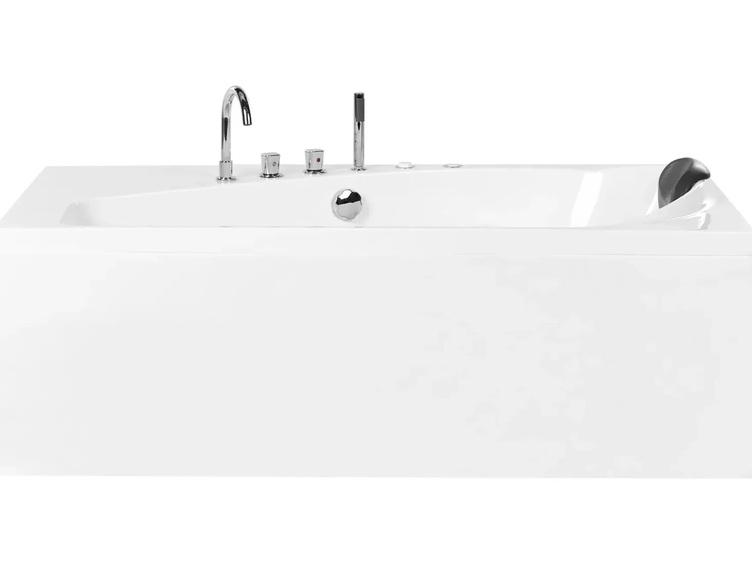 Vasca idromassaggio angolare con LED CAURA Lato destro 175 x 80 cm Bianco