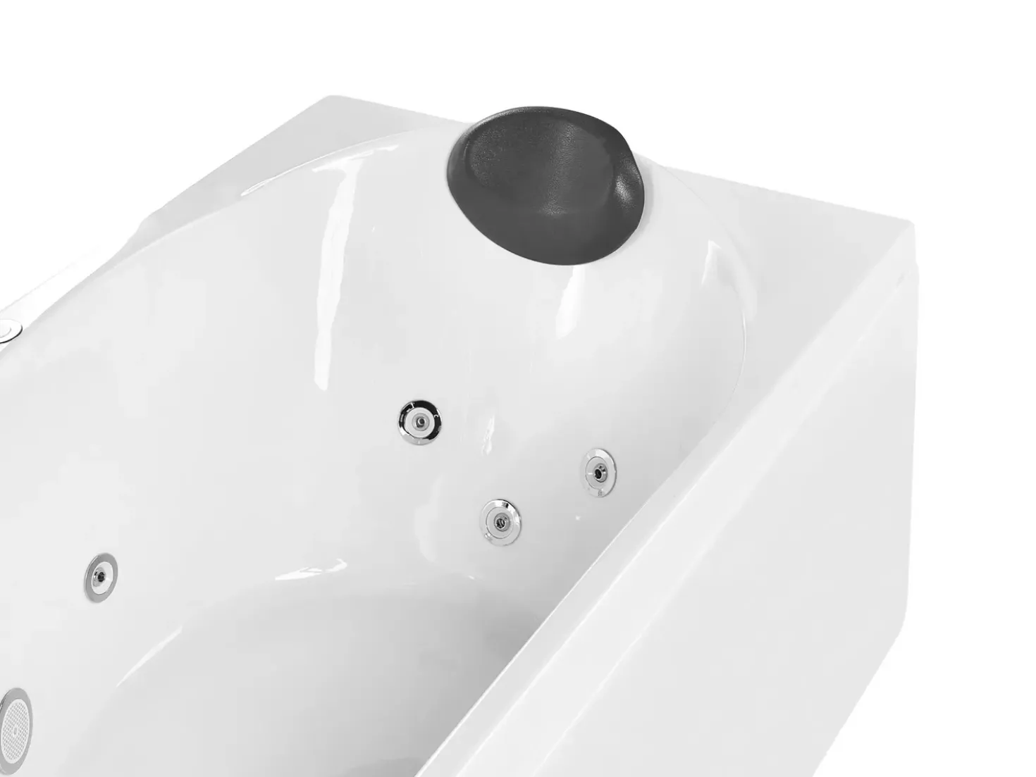 Vasca idromassaggio angolare con LED CAURA Lato destro 175 x 80 cm Bianco