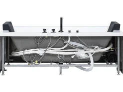 Vasca idromassaggio angolare con LED GALLEY 170 x 75 cm Bianco