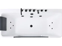 Vasca idromassaggio angolare CAHUITA 160 x 75 cm Bianco