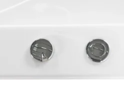 Vasca idromassaggio angolare con LED CACERES 211 x 150 cm Bianco