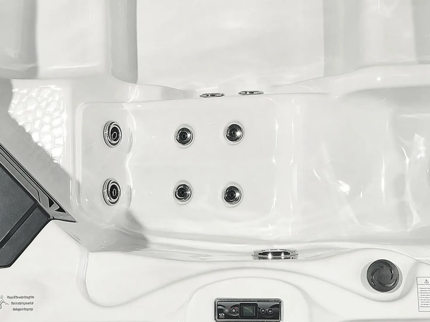 Vasca idromassaggio da esterno con LED TULAROSA Bianco