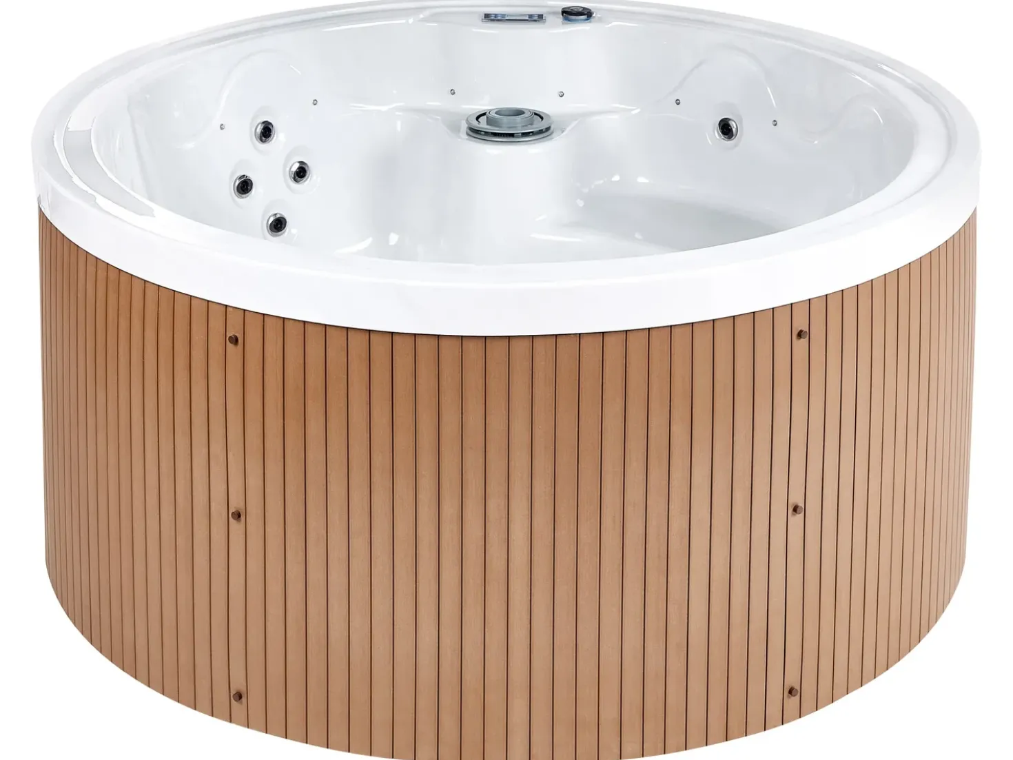 Vasca idromassaggio da esterno con LED MARFIL Marrone