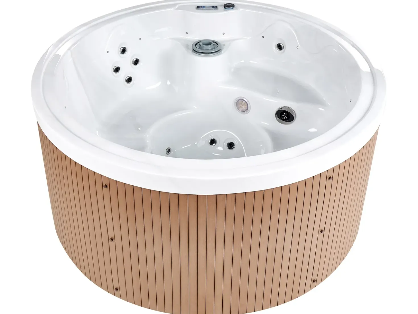 Vasca idromassaggio da esterno con LED MARFIL Marrone